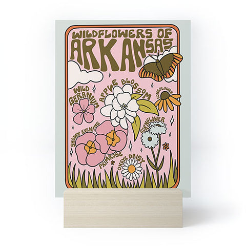 Doodle By Meg Arkansas Wildflowers Mini Art Print