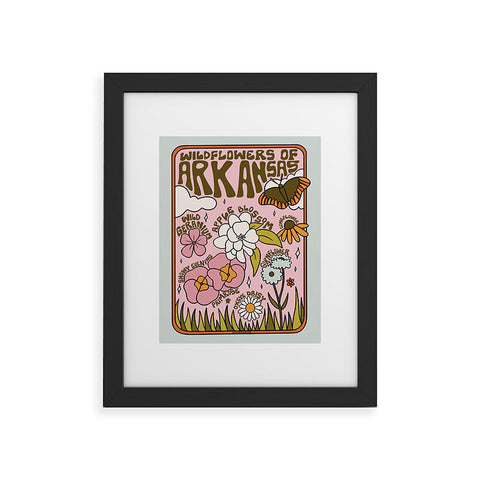Doodle By Meg Arkansas Wildflowers Framed Art Print