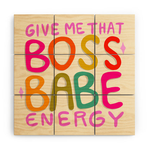 Doodle By Meg Boss Babe Energy Wood Wall Mural