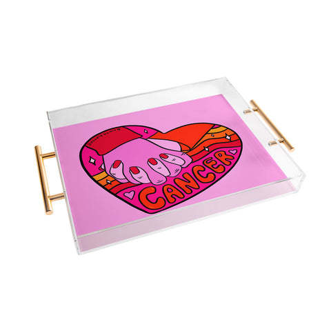 Doodle By Meg Cancer Valentine Acrylic Tray