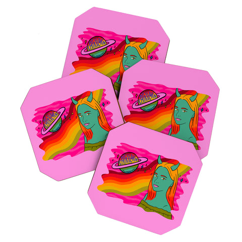 Doodle By Meg Capricorn Babe Coaster Set