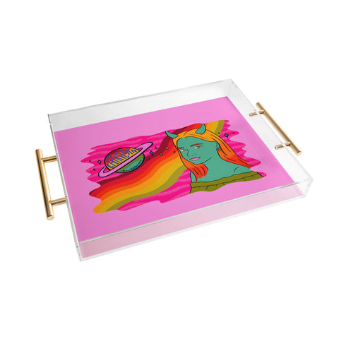 Doodle By Meg Capricorn Babe Acrylic Tray