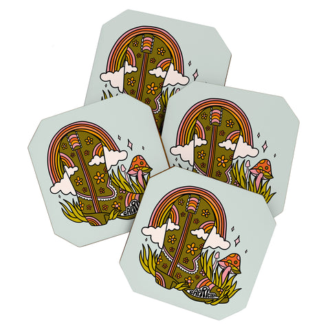 Doodle By Meg Capricorn Cowboy Boot Coaster Set