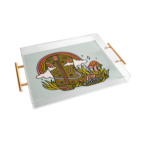 Doodle By Meg Capricorn Cowboy Boot Acrylic Tray