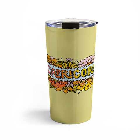Doodle By Meg Capricorn Flowers Travel Mug