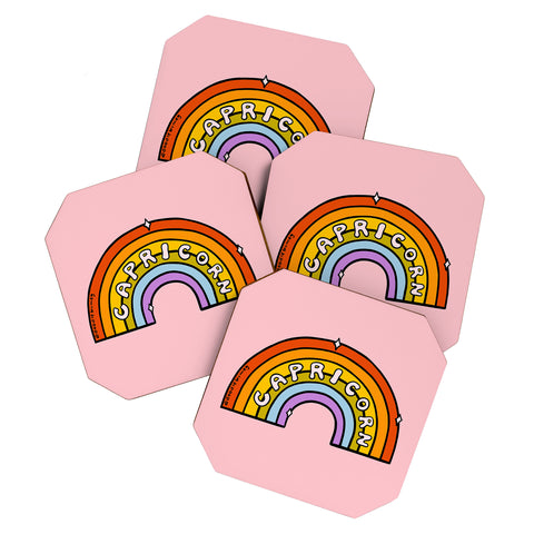 Doodle By Meg Capricorn Rainbow Coaster Set