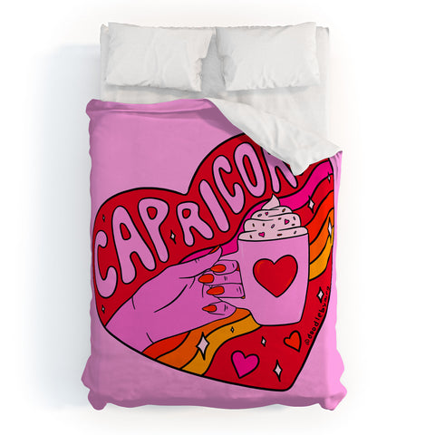 Doodle By Meg Capricorn Valentine Duvet Cover