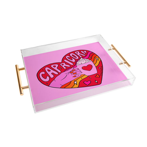 Doodle By Meg Capricorn Valentine Acrylic Tray