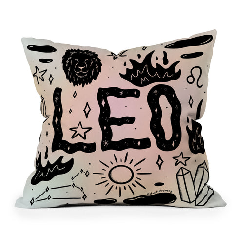 Doodle By Meg Celestial Leo Outdoor Throw Pillow