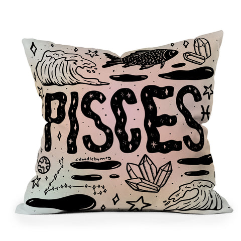 Doodle By Meg Celestial Pisces Outdoor Throw Pillow