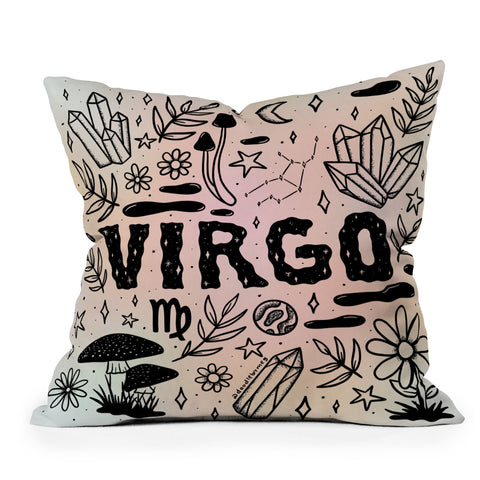 Doodle By Meg Celestial Virgo Outdoor Throw Pillow