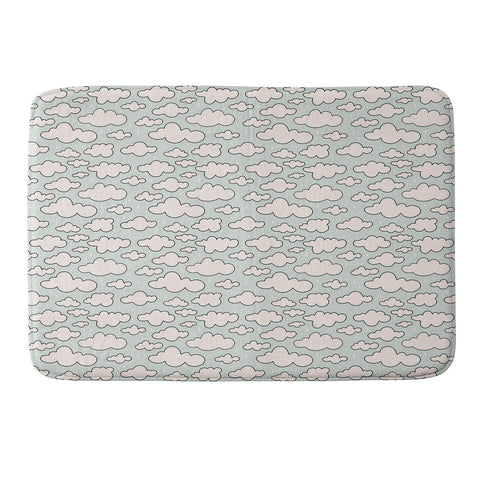 Doodle By Meg Cloud Print Memory Foam Bath Mat