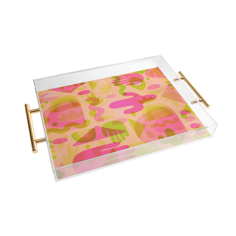 Doodle By Meg Colorful Cutout Print Acrylic Tray