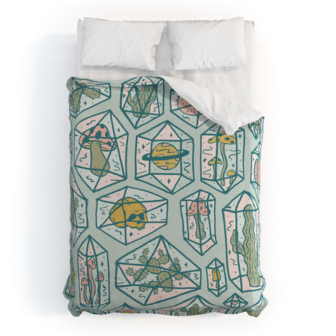 Doodle By Meg Crystals and Plants Duvet Cover