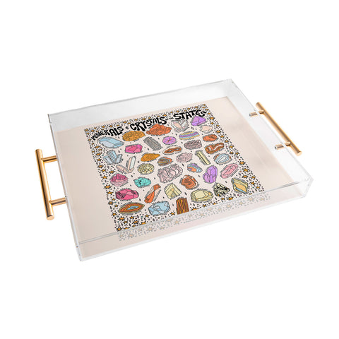 Doodle By Meg Crystals of the States Acrylic Tray