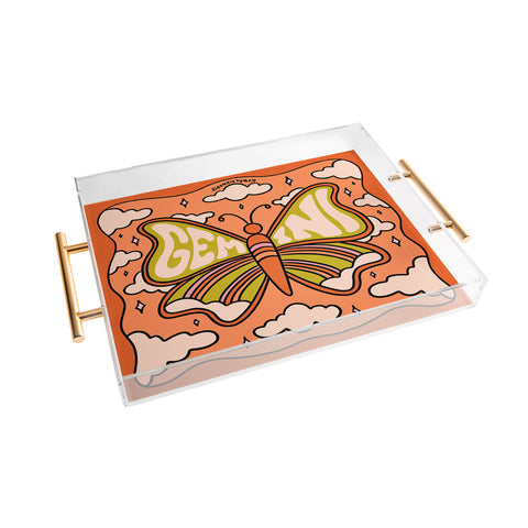 Doodle By Meg Gemini Butterfly Acrylic Tray