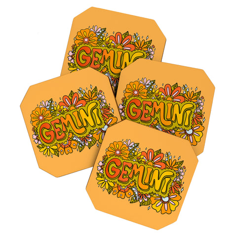 Doodle By Meg Gemini Flowers Coaster Set