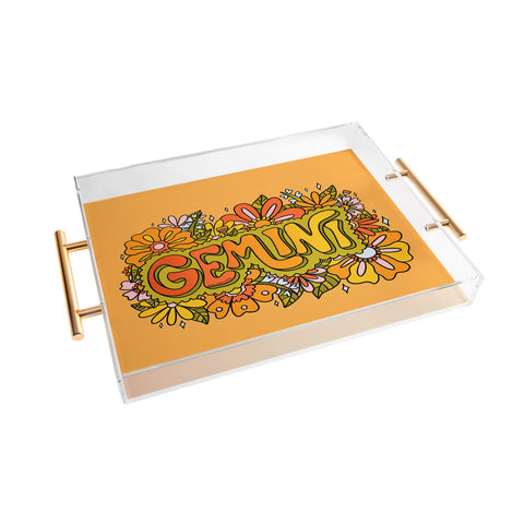Doodle By Meg Gemini Flowers Acrylic Tray