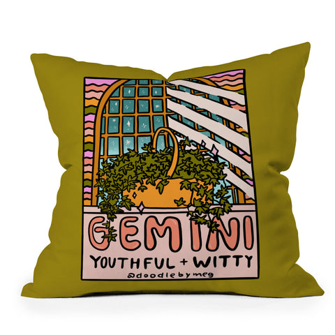 Doodle By Meg Gemini Plant Outdoor Throw Pillow