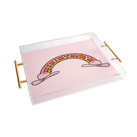 Doodle By Meg Howdy Rainbow Acrylic Tray