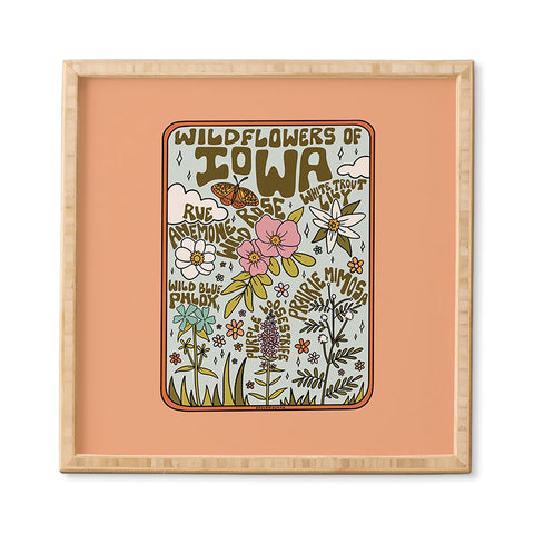 Doodle By Meg Iowa Wildflowers Framed Wall Art