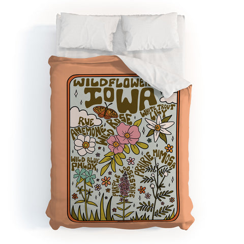 Doodle By Meg Iowa Wildflowers Duvet Cover