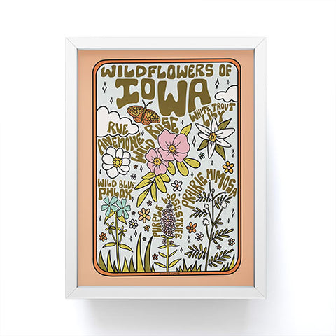 Doodle By Meg Iowa Wildflowers Framed Mini Art Print