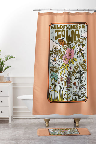 Doodle By Meg Iowa Wildflowers Shower Curtain And Mat