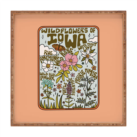 Doodle By Meg Iowa Wildflowers Square Tray