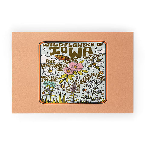 Doodle By Meg Iowa Wildflowers Welcome Mat