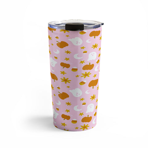 Doodle By Meg Is It Fall Yet in Pink Travel Mug