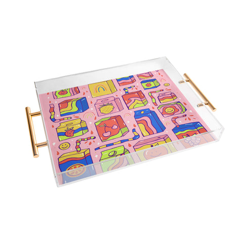 Doodle By Meg Juice Box Print Acrylic Tray