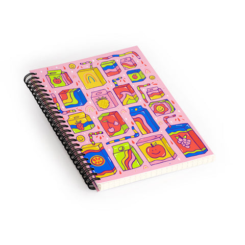 Doodle By Meg Juice Box Print Spiral Notebook