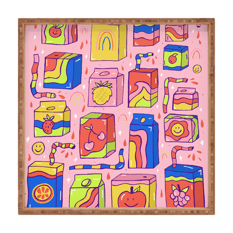 Doodle By Meg Juice Box Print Square Tray