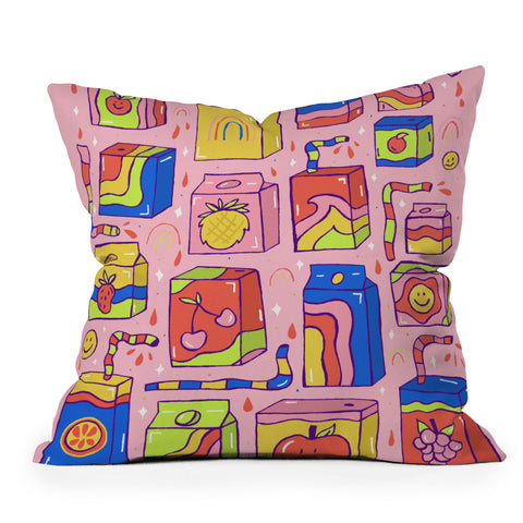 Doodle By Meg Juice Box Print Outdoor Throw Pillow