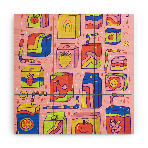 Doodle By Meg Juice Box Print Wood Wall Mural