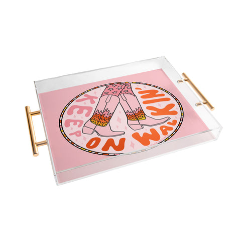 Doodle By Meg Keep On Walkin Acrylic Tray