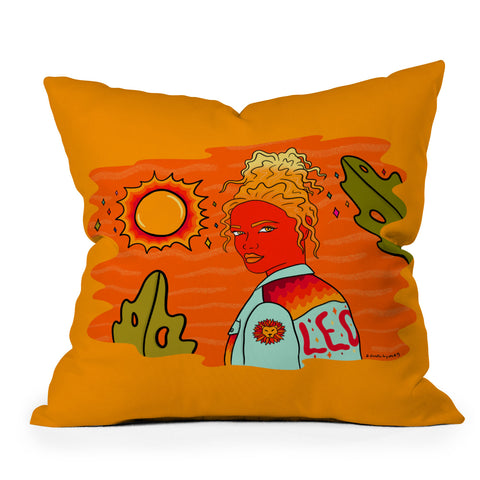 Doodle By Meg Leo Babe Outdoor Throw Pillow
