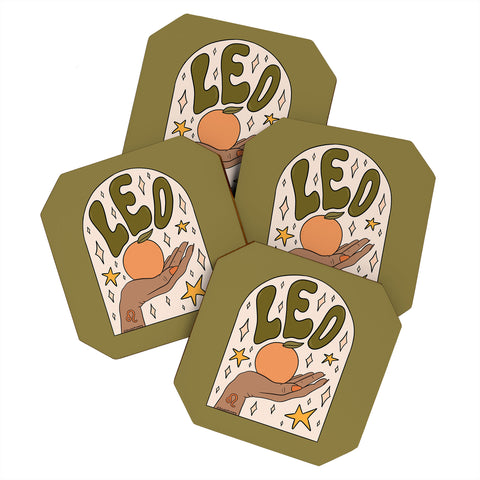 Doodle By Meg Leo Grapefruit Coaster Set
