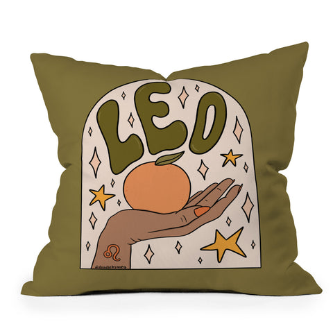 Doodle By Meg Leo Grapefruit Outdoor Throw Pillow