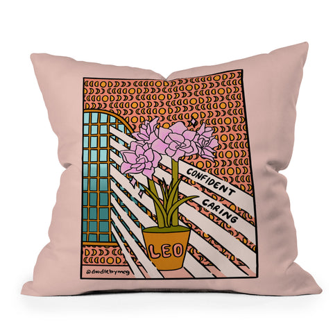 Doodle By Meg Leo Plant Outdoor Throw Pillow