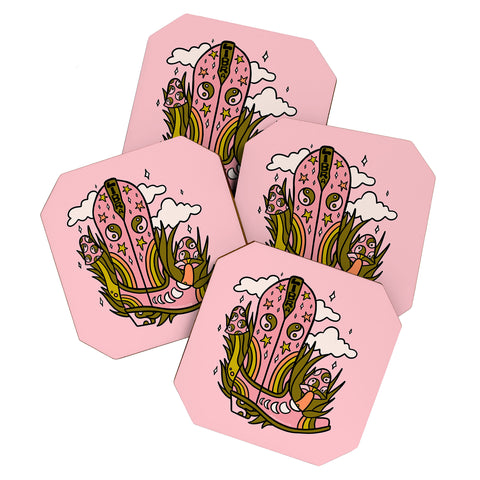 Doodle By Meg Libra Cowboy Boot Coaster Set