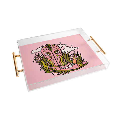 Doodle By Meg Libra Cowboy Boot Acrylic Tray