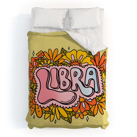 Doodle By Meg Libra Flowers Duvet Cover