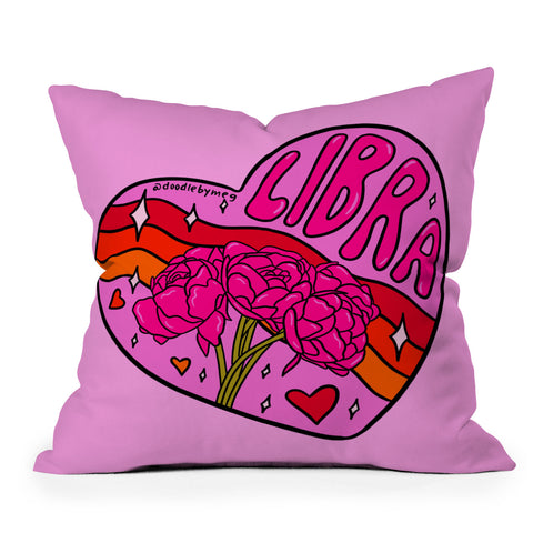 Doodle By Meg Libra Valentine Outdoor Throw Pillow
