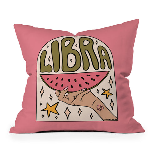 Doodle By Meg Libra Watermelon Outdoor Throw Pillow