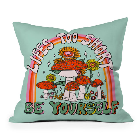 Doodle By Meg Lifes Too Short Outdoor Throw Pillow