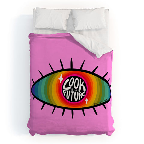 Doodle By Meg Look to the Future Duvet Cover