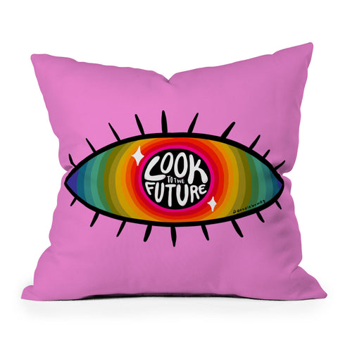 Doodle By Meg Look to the Future Outdoor Throw Pillow