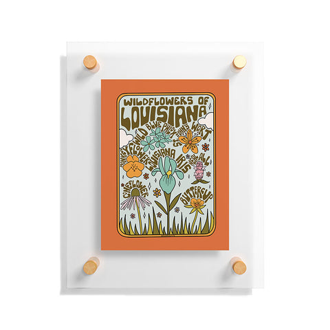 Doodle By Meg Louisiana Wildflowers Floating Acrylic Print